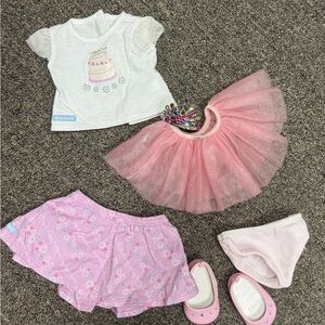 American Girl Happy Birthday Outfit with tutu and tiara